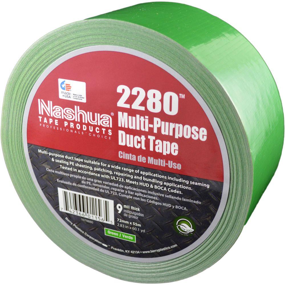 Nashua Tape 2.83 in. x 60.1 yds. 2280 MultiPurpose Green Duct Tape1198627 The Home Depot
