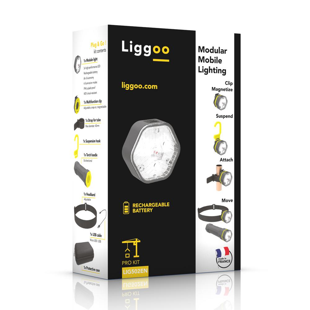 Liggoo Outdoor Multi-Purpose Freehand Rechargeable Lighting Kit by Liggoo
