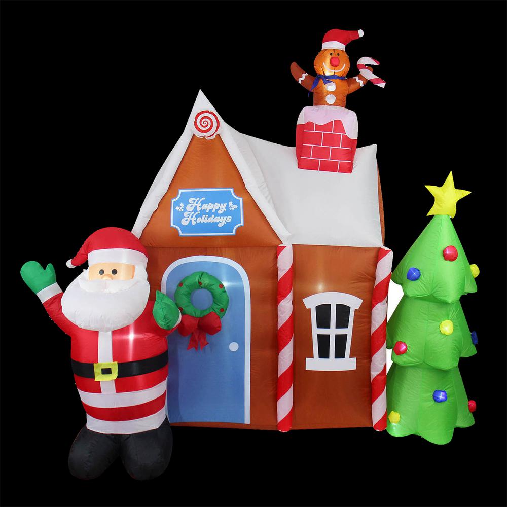 Gingerbread Man Christmas Inflatables Outdoor Christmas Decorations
