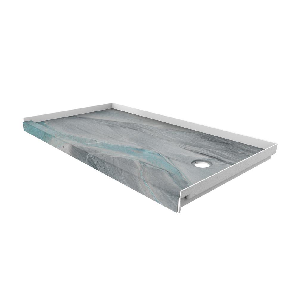 FlexStone 32 in. x 60 in. Single Threshold Shower Base with Right Hand
