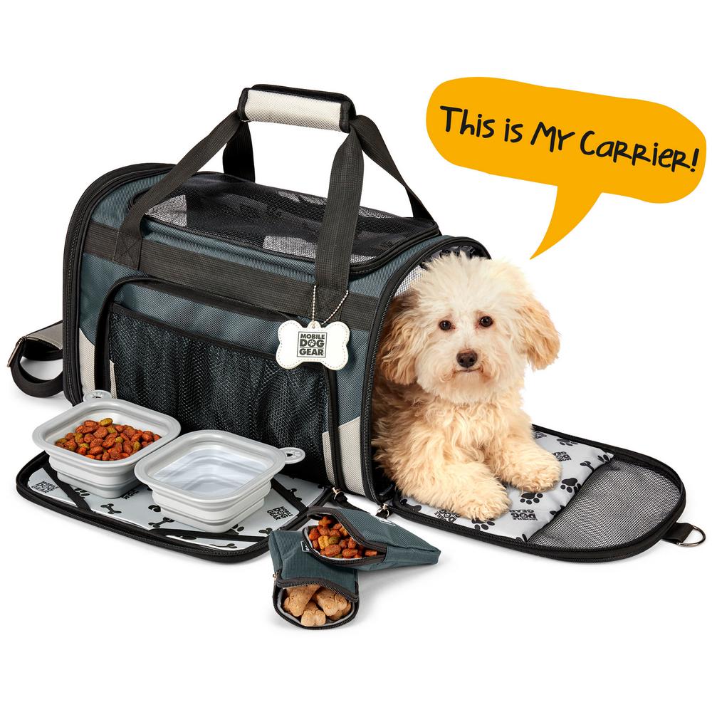 Pet Carrier Plus with Feeding System 