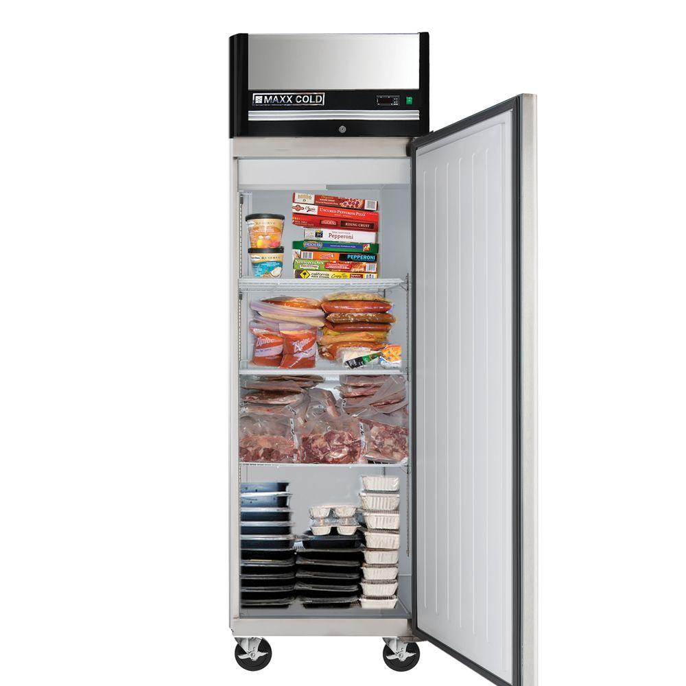 Maxx Cold X Series 23 Cu Ft Commercial Reach In Upright Freezer In Stainless Steel Mxcf 23fd The Home Depot