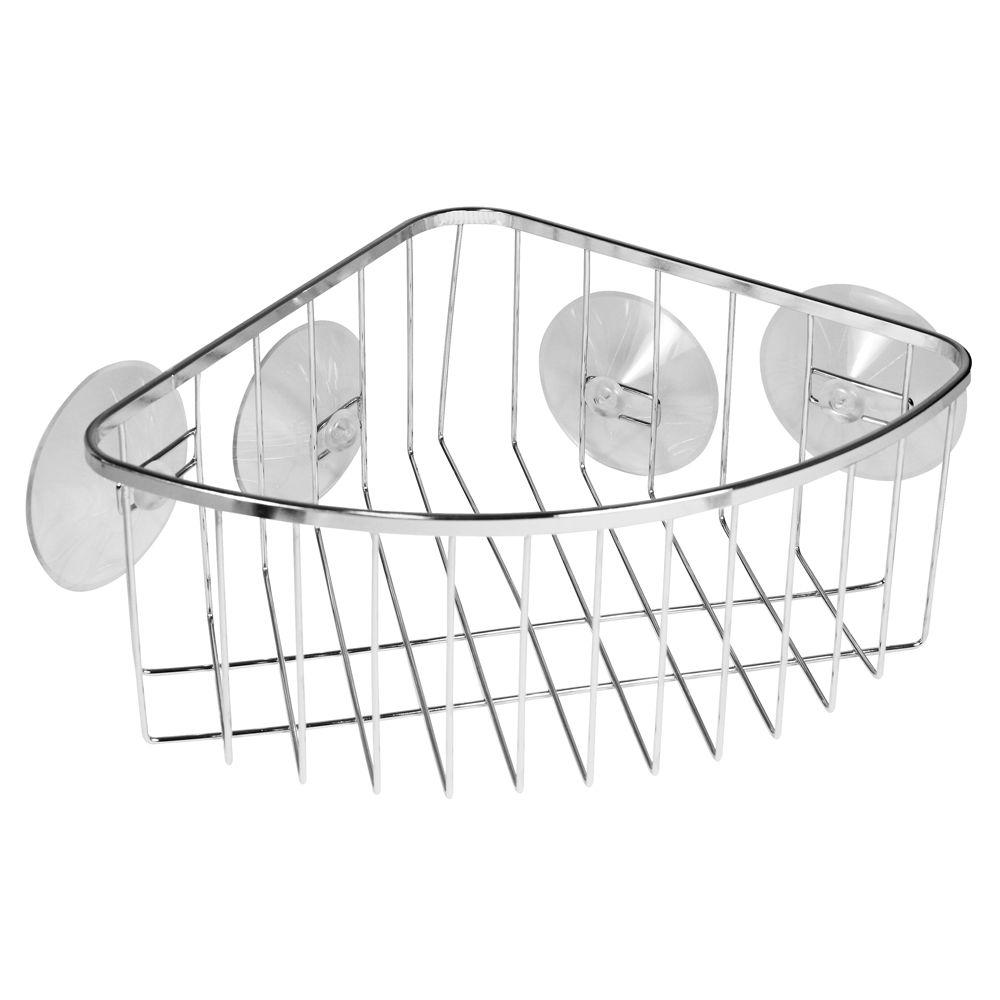 interDesign Suction Corner Shower Basket in Chrome-69102 ...