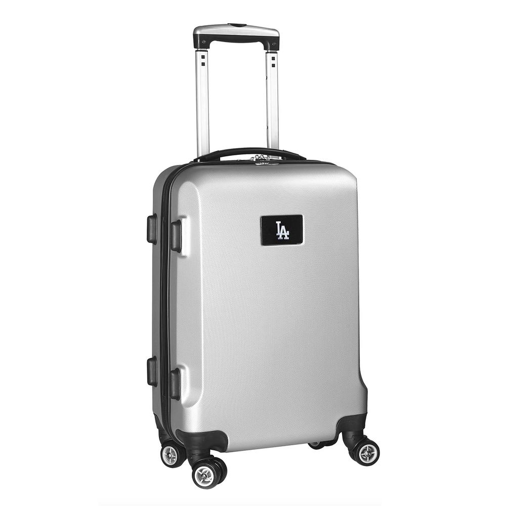 Denco MLB Los Angeles Dodgers Silver 21 in. Carry-On Hardcase Spinner Suitcase