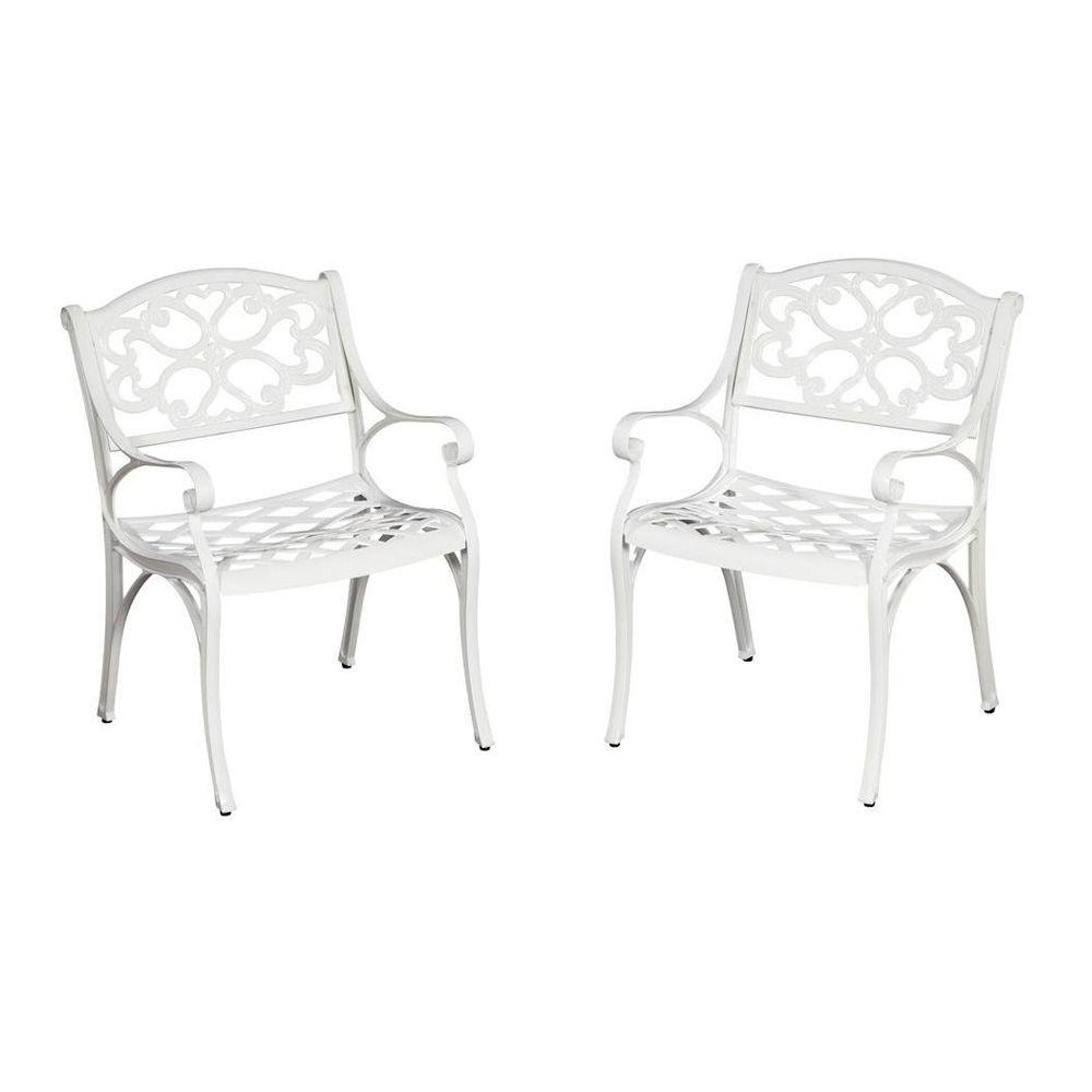 Marco Island White Commercial Grade Aluminum Patio Dining Chair with