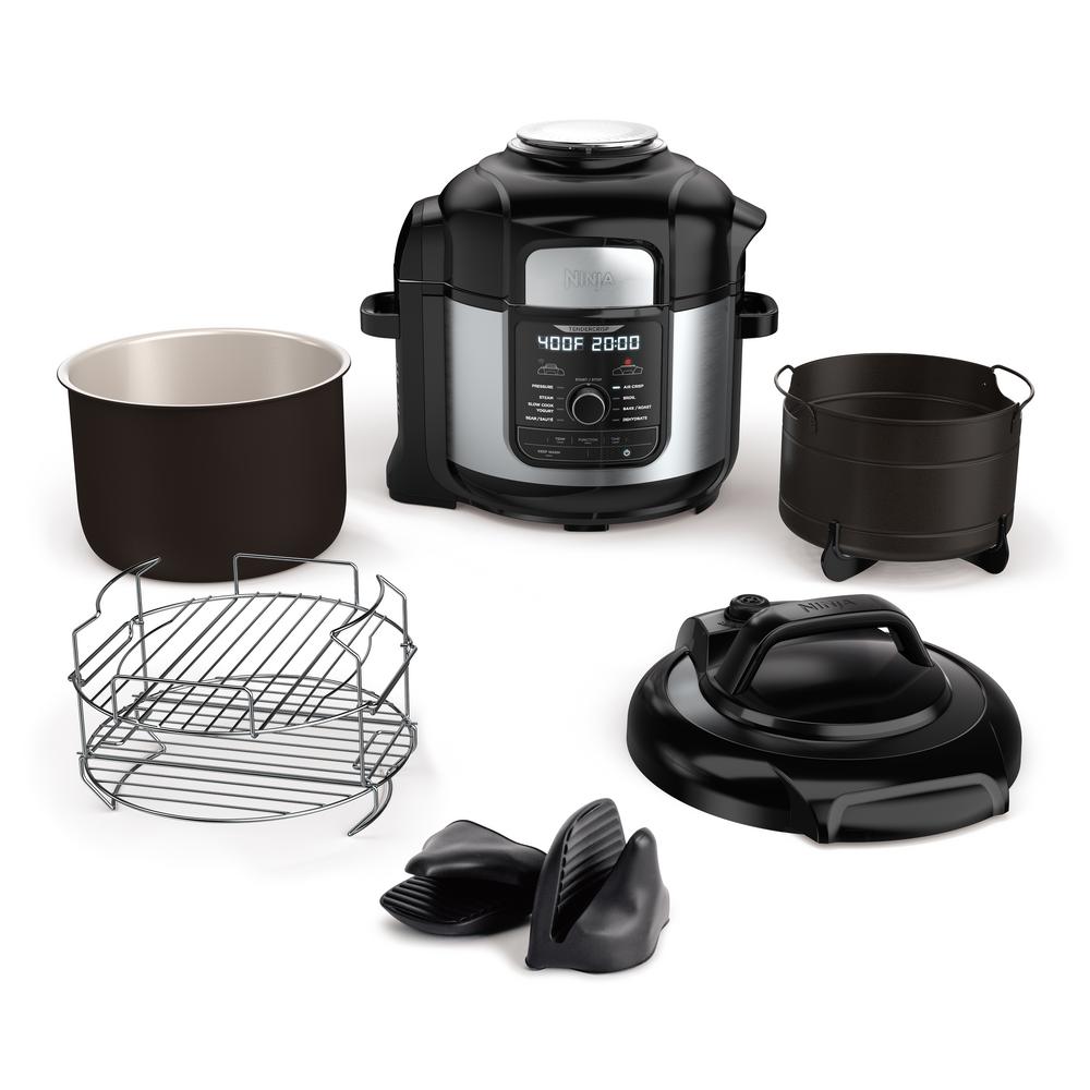 NINJA Foodi Deluxe 8Qt. Black Electric Pressure Cooker with Air Fryer