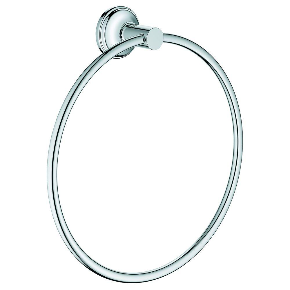GROHE Essentials Authentic Towel Ring in StarLight Chrome40655000
