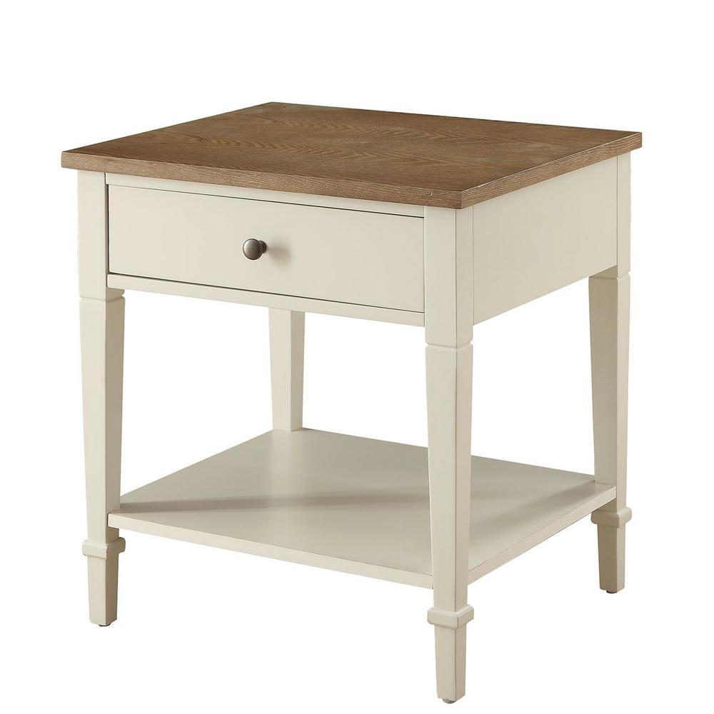Usl Tevoli Polar White And Rustic Oak Side Table Sk19213a Pw The Usl Tevoli Polar White And Rustic Oak Side Table