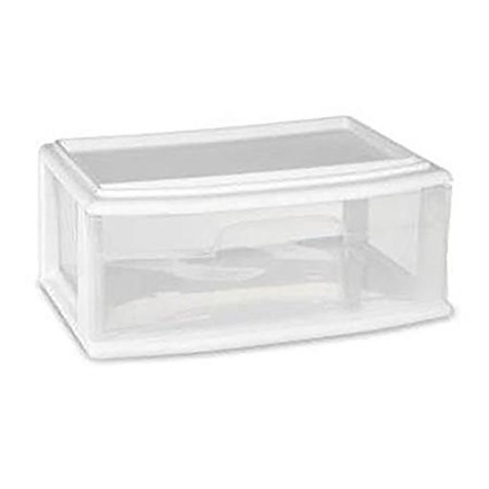 Iris 15 75 In X 9 In Medium Box Chest Drawer White With Blue