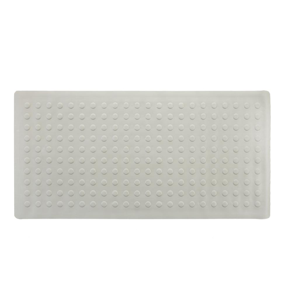 white rubber bath mat
