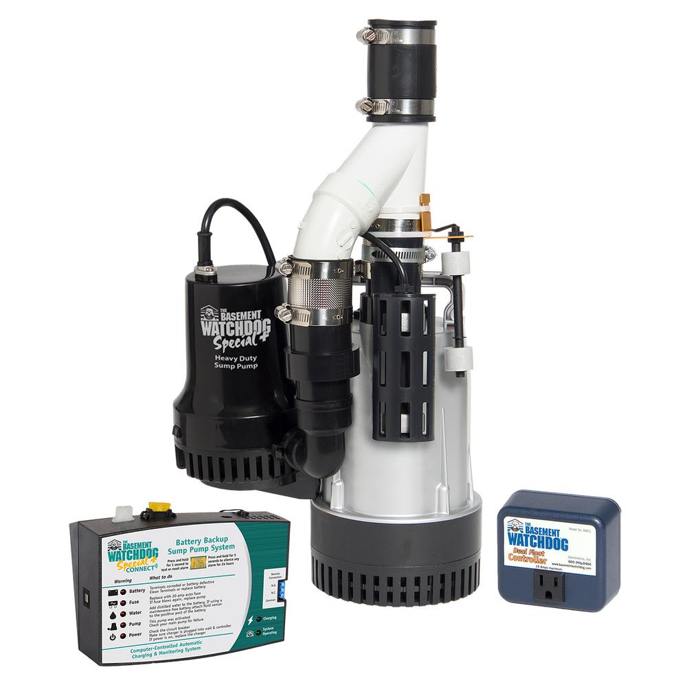 dual battery backup sump pump