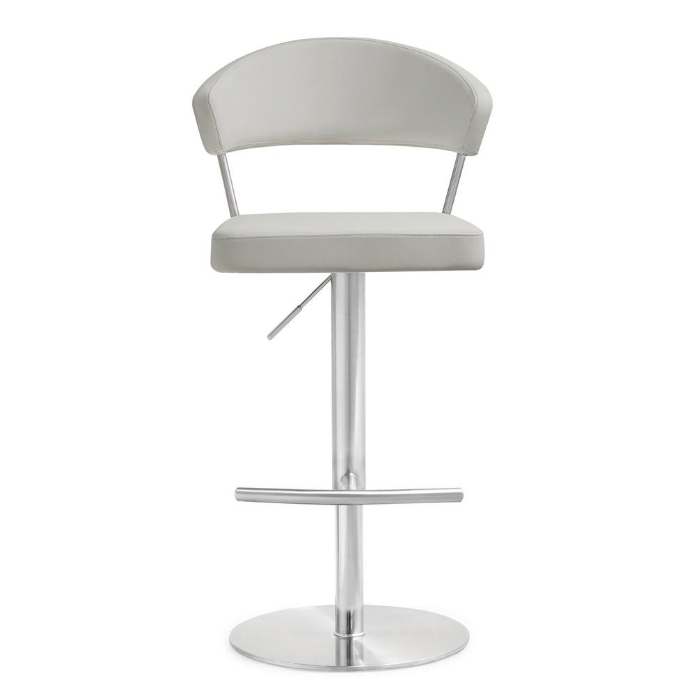 Tov Furniture Cosmo Light Grey Steel Barstool K3645 The Home Depot Tov Furniture Cosmo Light Grey Steel Barstool