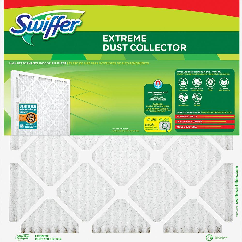 Swiffer 16 in. x 25 in. x 1 in. Extreme Dust Collector Air Filter (Case