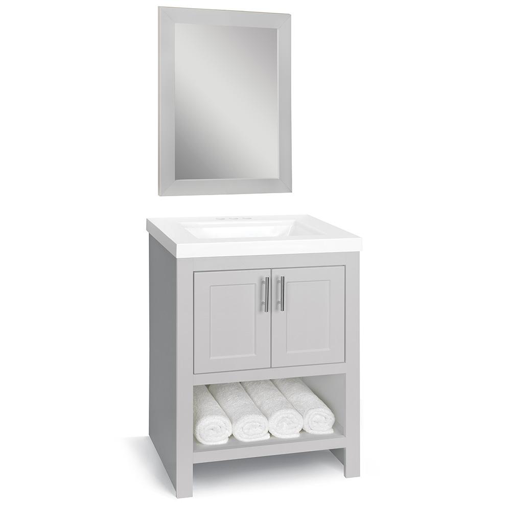 Gray 24 Inch Vanities Glacier Bay Bathroom Vanities With