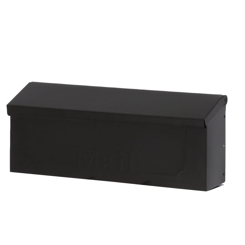Gibraltar Mailboxes Townhouse Black Steel Vertical Wall Mount