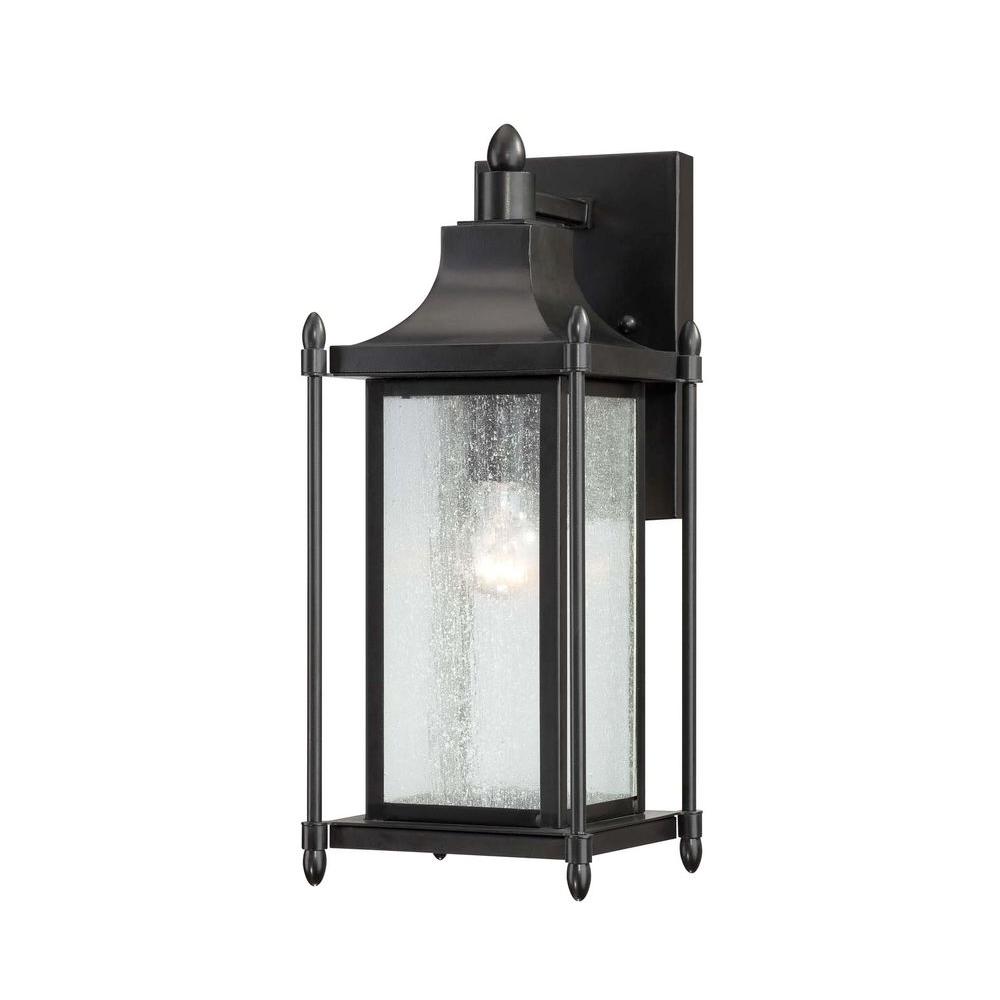 Filament Design Satin Wall Mount Outdoor Black Incandescent Lantern-CLI ...