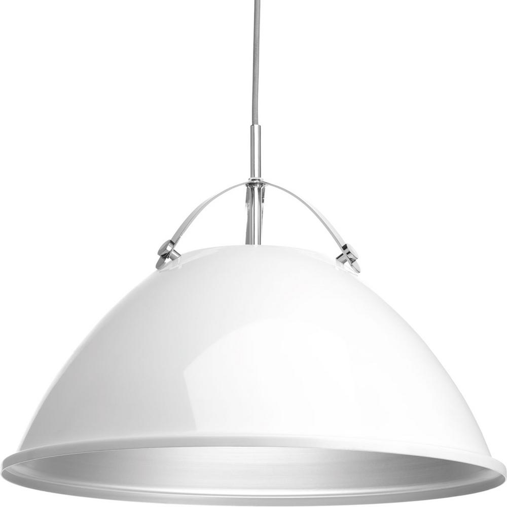 Progress Lighting Tre Collection 1-Light White Pendant-P500053-030 ...