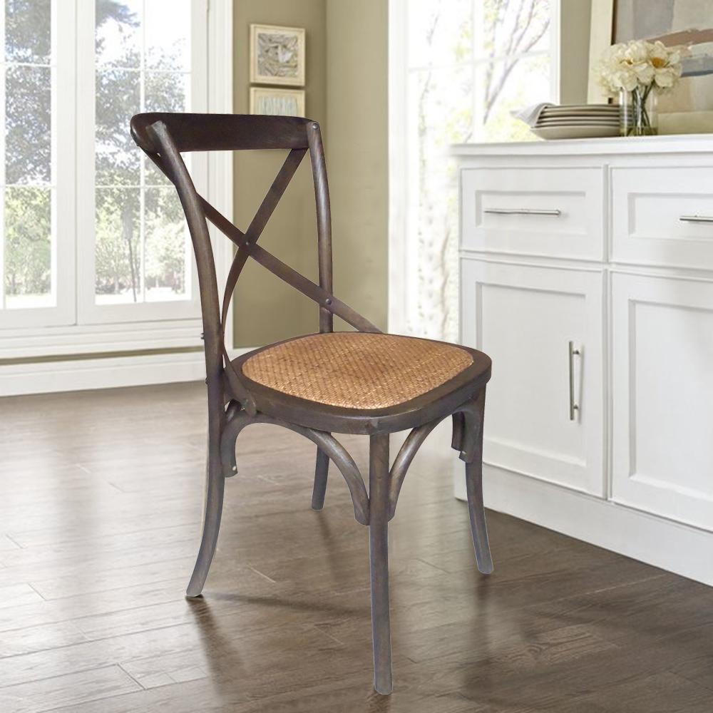 X Back Espresso Dining Chair Set Of 2 Dwc 410esp The Home Depot X Back Espresso Dining Chair Set Of 2