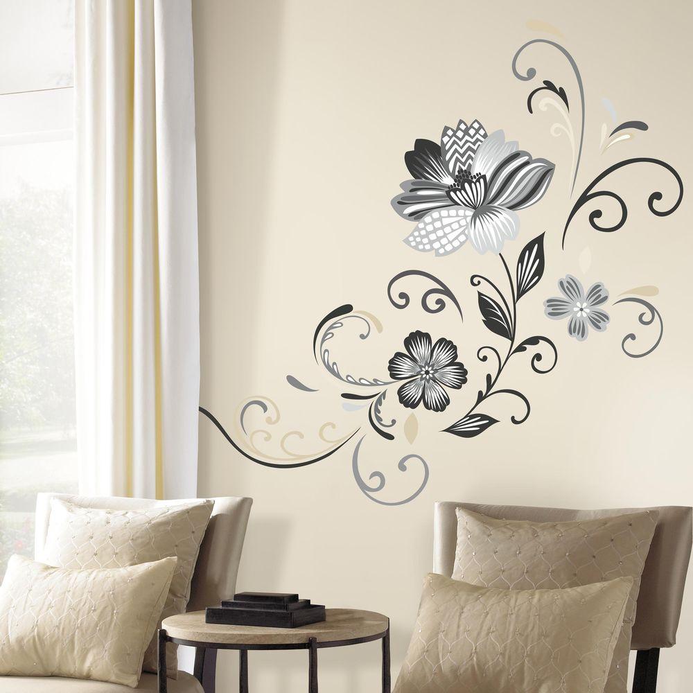 white wall decor stickers