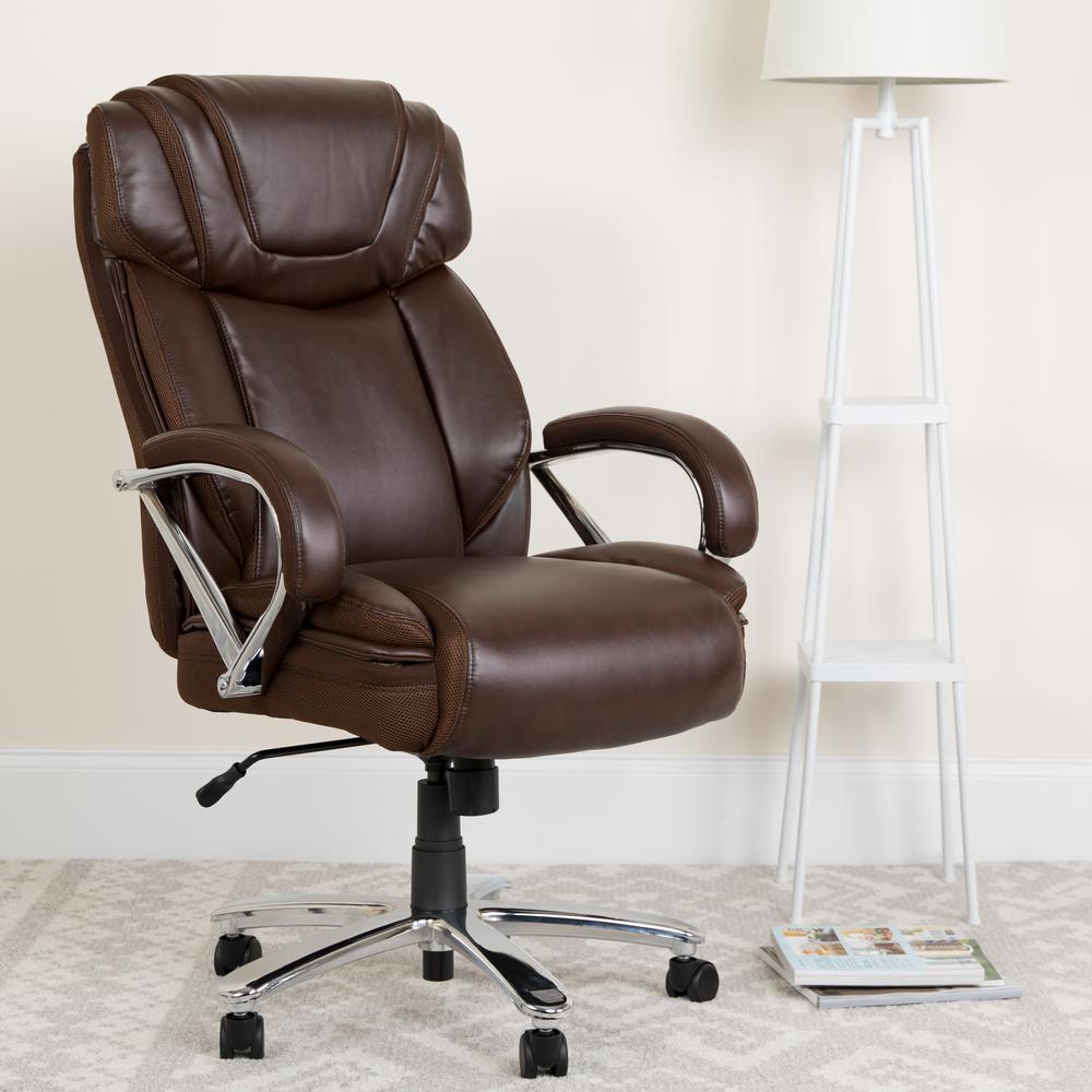 Flash Furniture Brown Office/Desk Chair GO2092M1BN The Home Depot