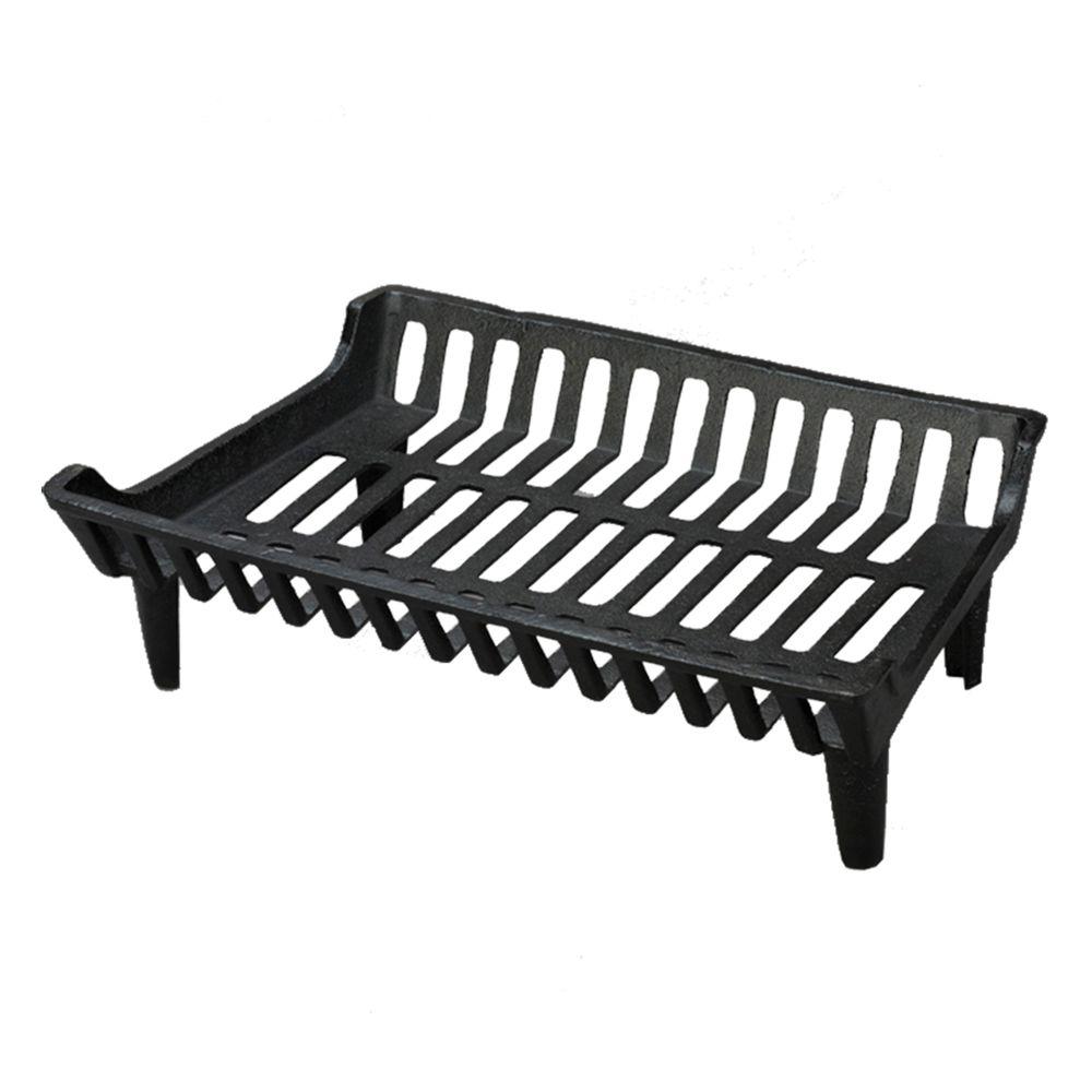 Heavy Duty 24 Cast Iron Fireplace Grate Basket Style 1 Piece Flat