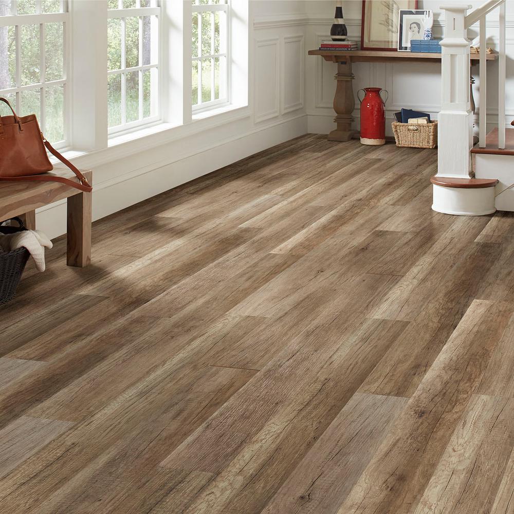 Lifeproof Greystone Oak Water Resistant 12 Mm Laminate Flooring 16 80 Sq Ft Case Hl1314 The Home Depot