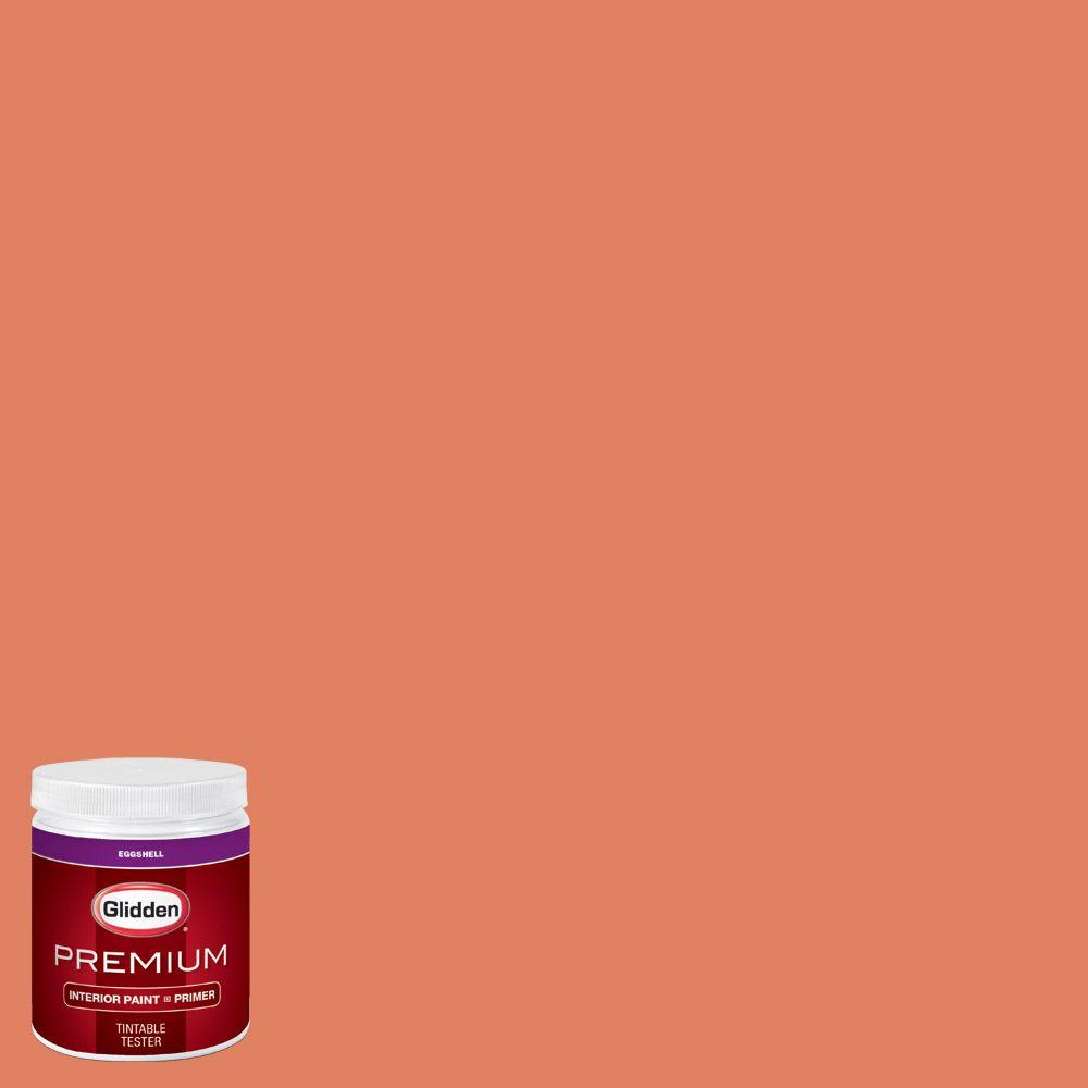 Glidden Premium 8 oz. #HDGO02D Cinnabar Eggshell Interior Paint with ...