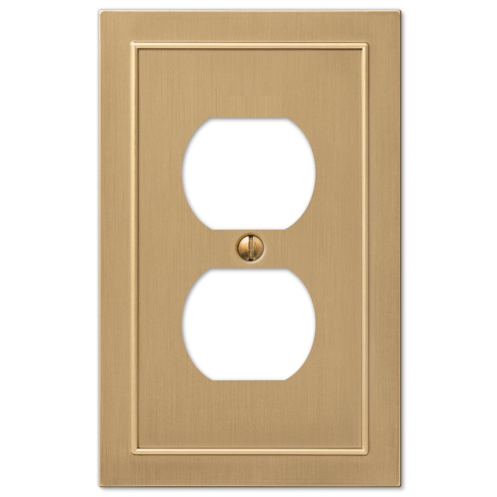 Amerelle Oversized 1 Duplex Wall Plate, Aged Bronze463DDB The Home Depot