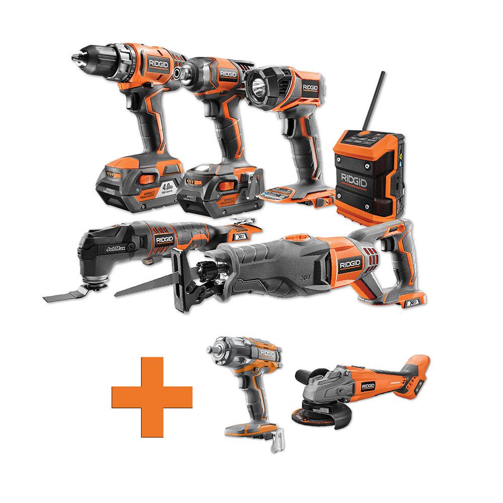 Power Hand Tool Eighteen Volt Lithium Ion Cordless in Six Instrument Combo Kit 648846072708 eBay