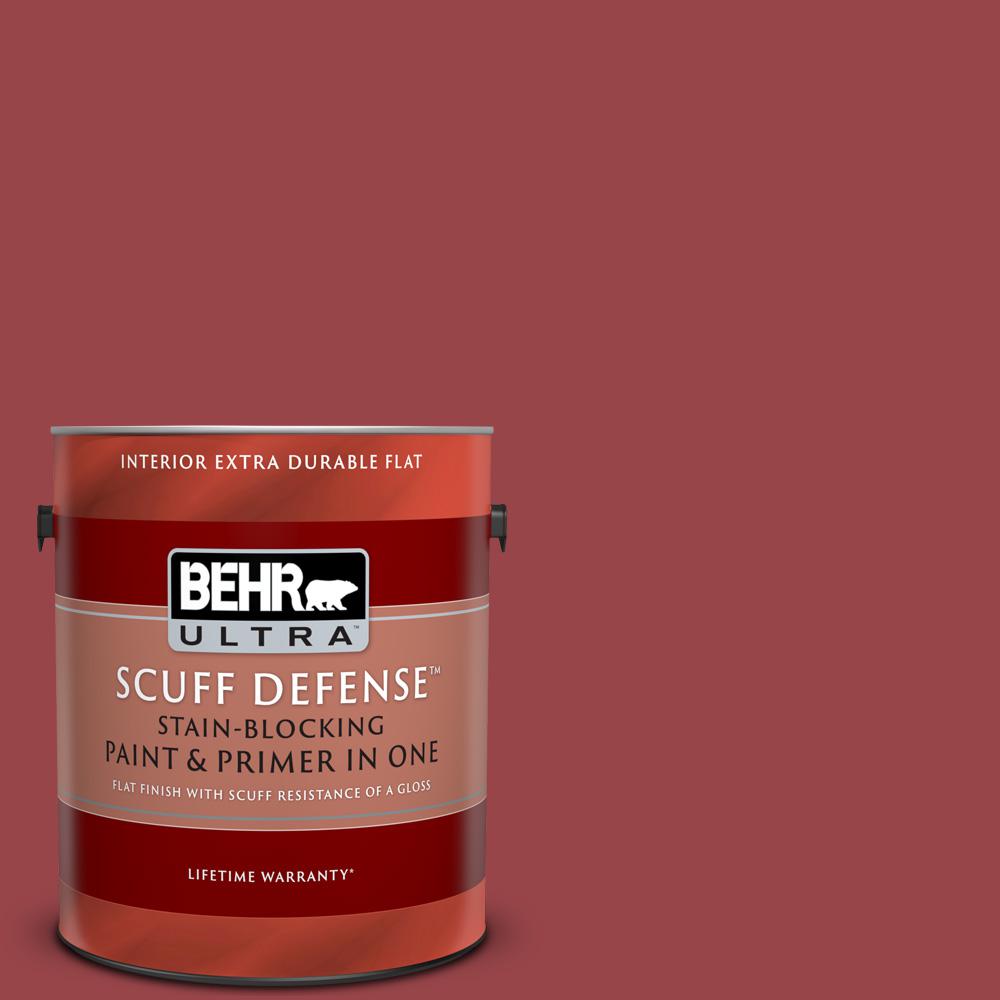 BEHR ULTRA 1 gal. 150D7 Regal Red Extra Durable Flat Interior Paint
