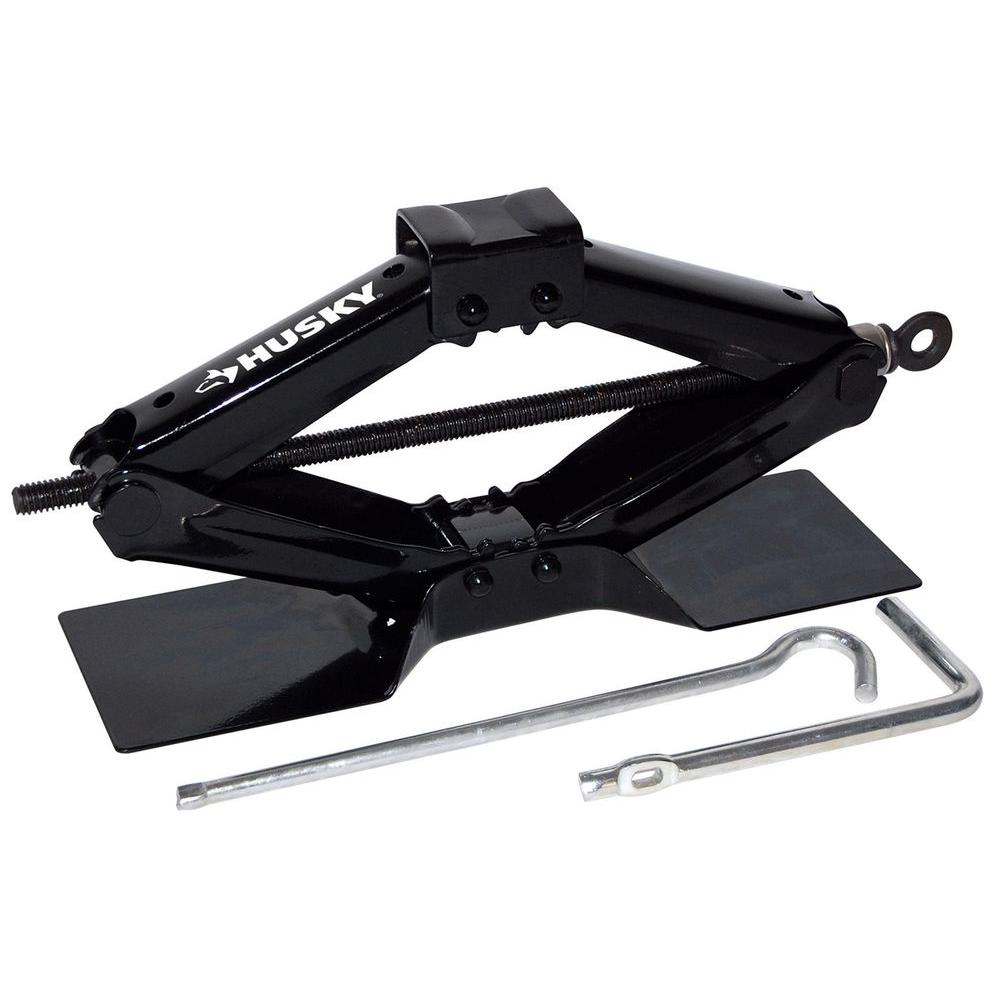 husky 1 1 2 ton scissor jack hd00113 the home depot