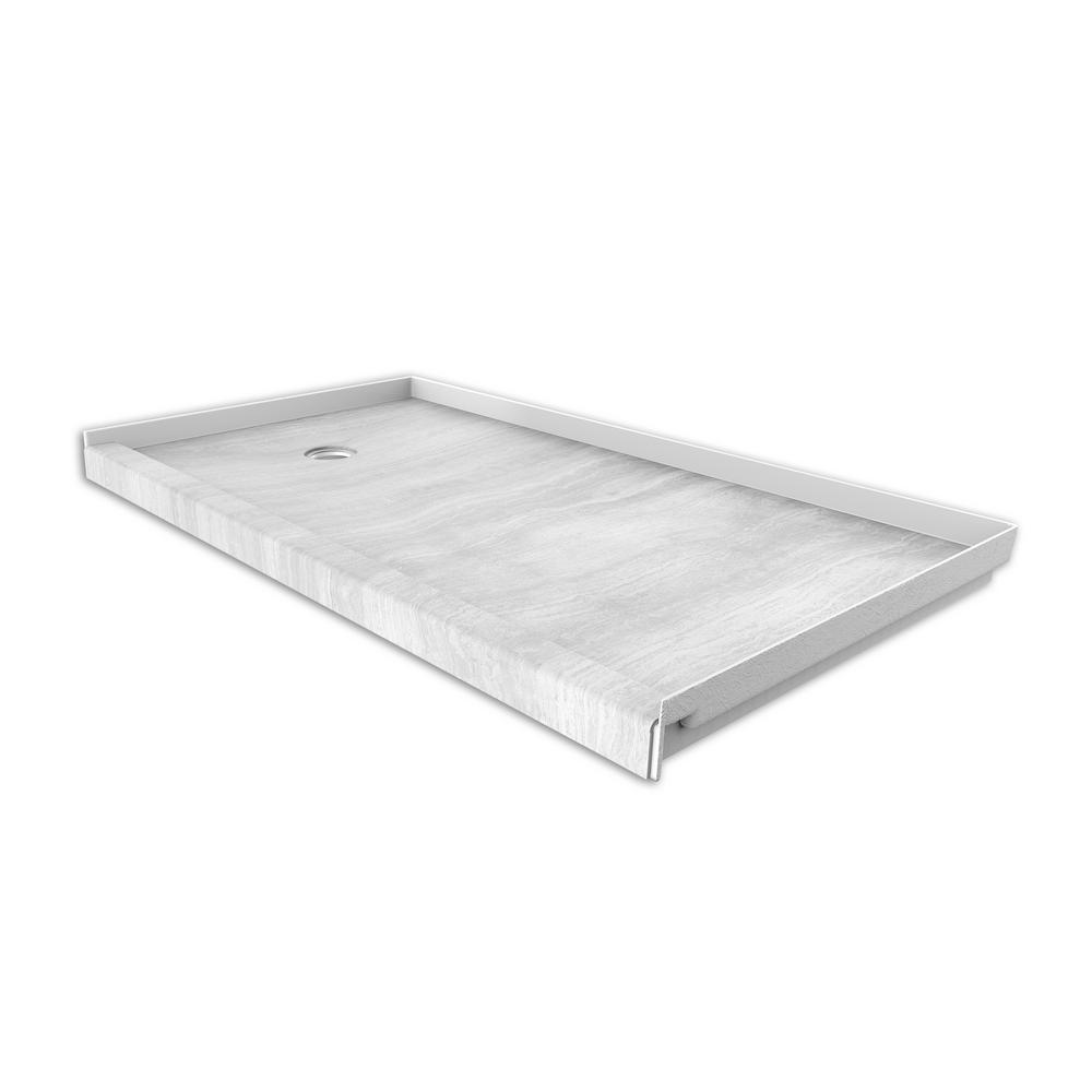 FlexStone 32 in. x 60 in. Single Threshold Shower Base with Left Hand