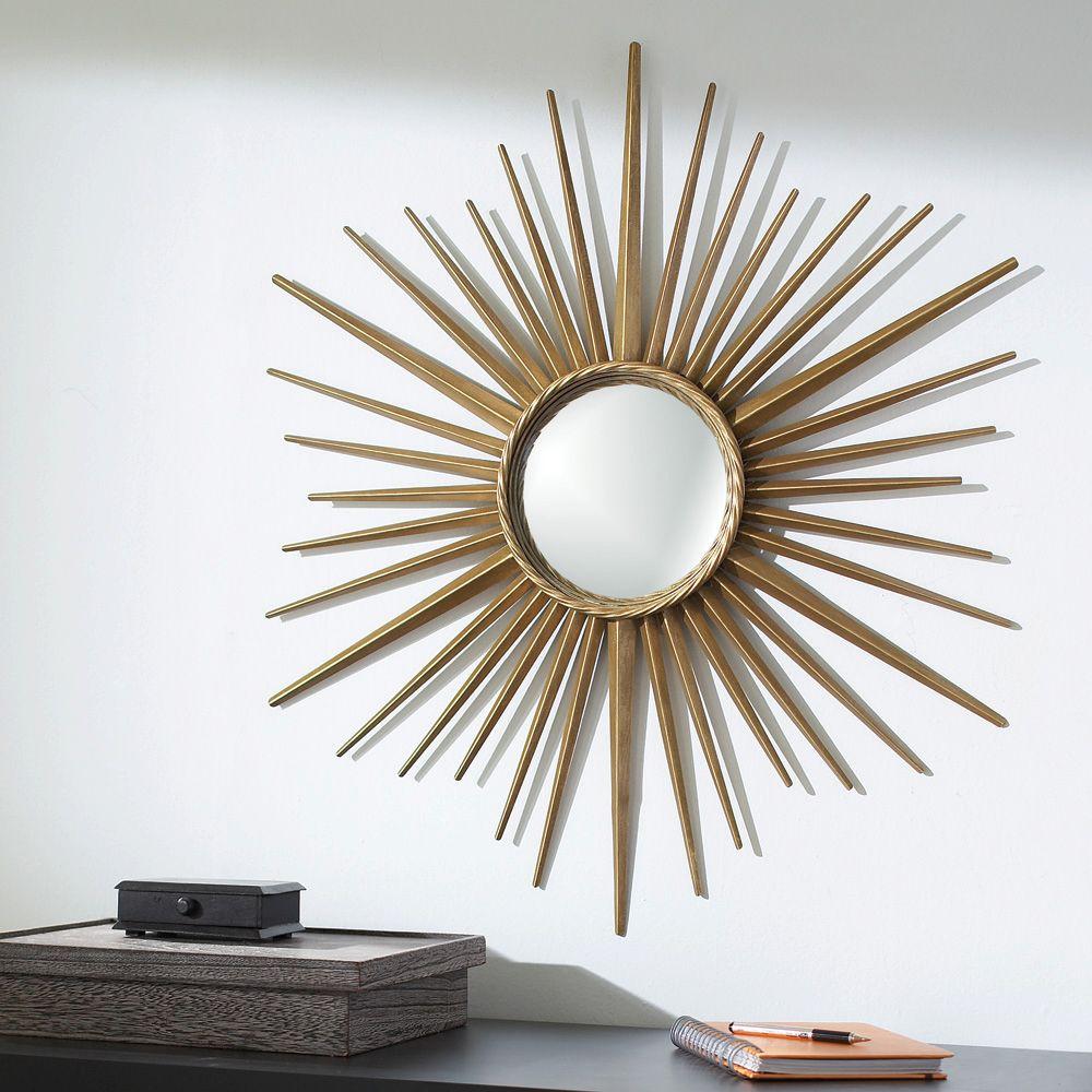 Martha Stewart Living Wales 30 In X Metal Antique Gold Martha Stewart Living Wales 30 In X Metal Antique Gold Framed Mirror