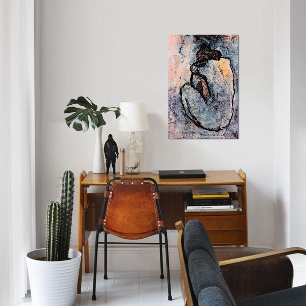 Icanvas 26 In X 18 Blue By Pablo Pico Printed Canvas Blue By Pablo Pico Printed