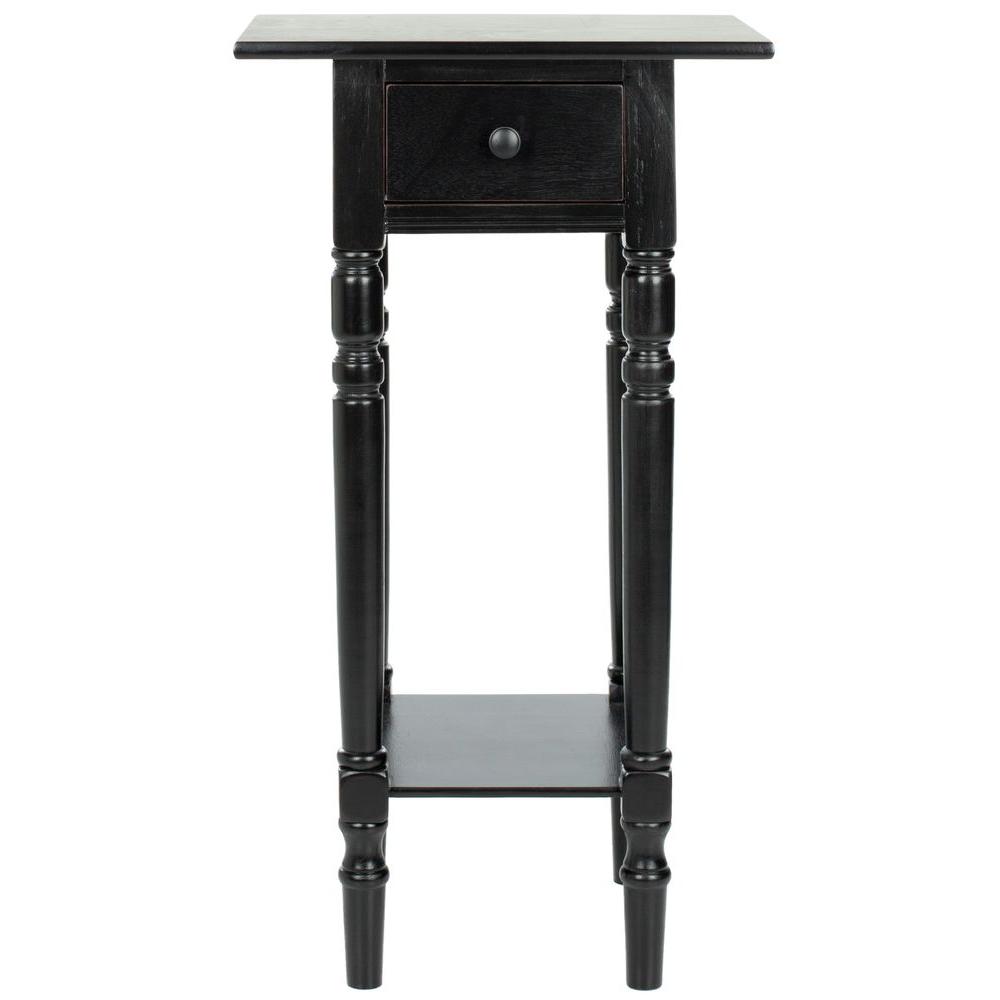 Safavieh Sabrina Distressed Black End Table Amh5704b The Home Depot Safavieh Sabrina Distressed Black End Table