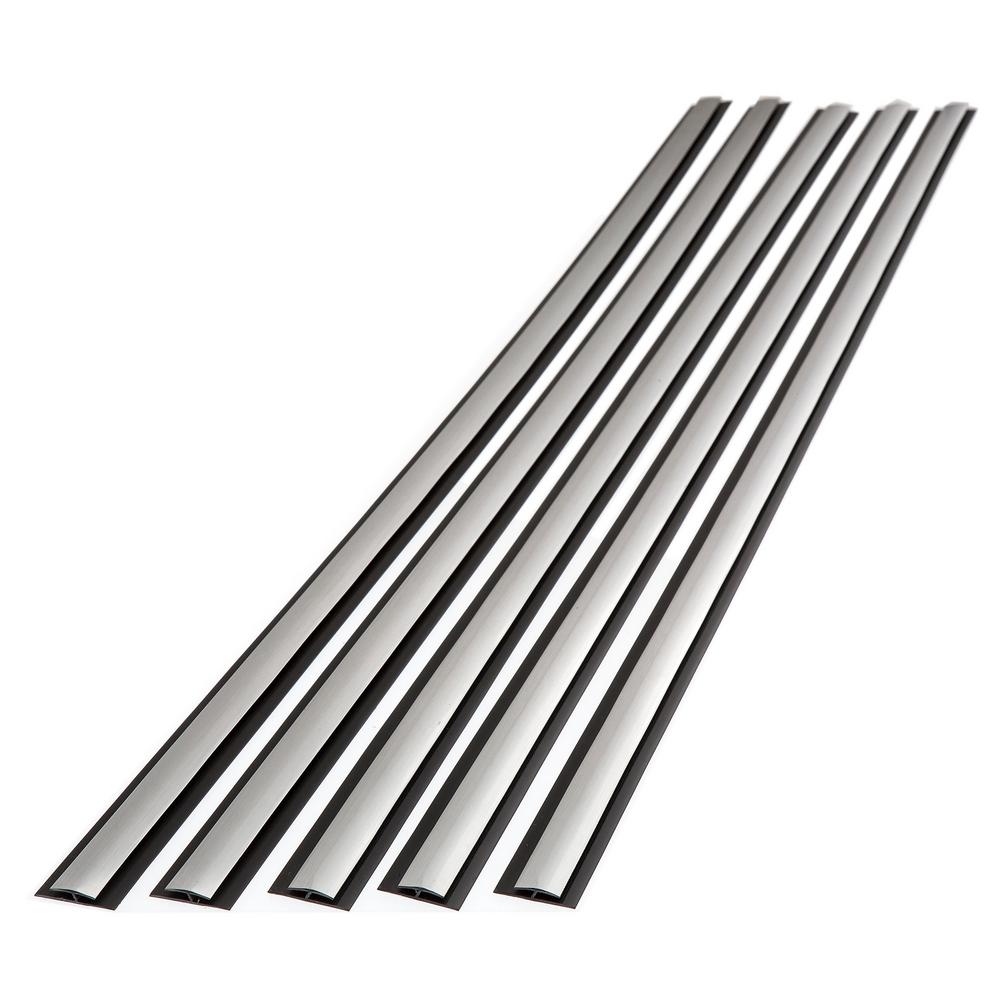 Fasade Brushed Aluminum 47 In. Vinyl Divider Trim(5-pack)-14808 - The 