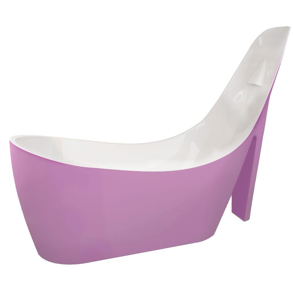 ANZZI Gala 6.7 ft. Acrylic Reversible Drain Flatbottom Non-Whirlpool... by ANZZI