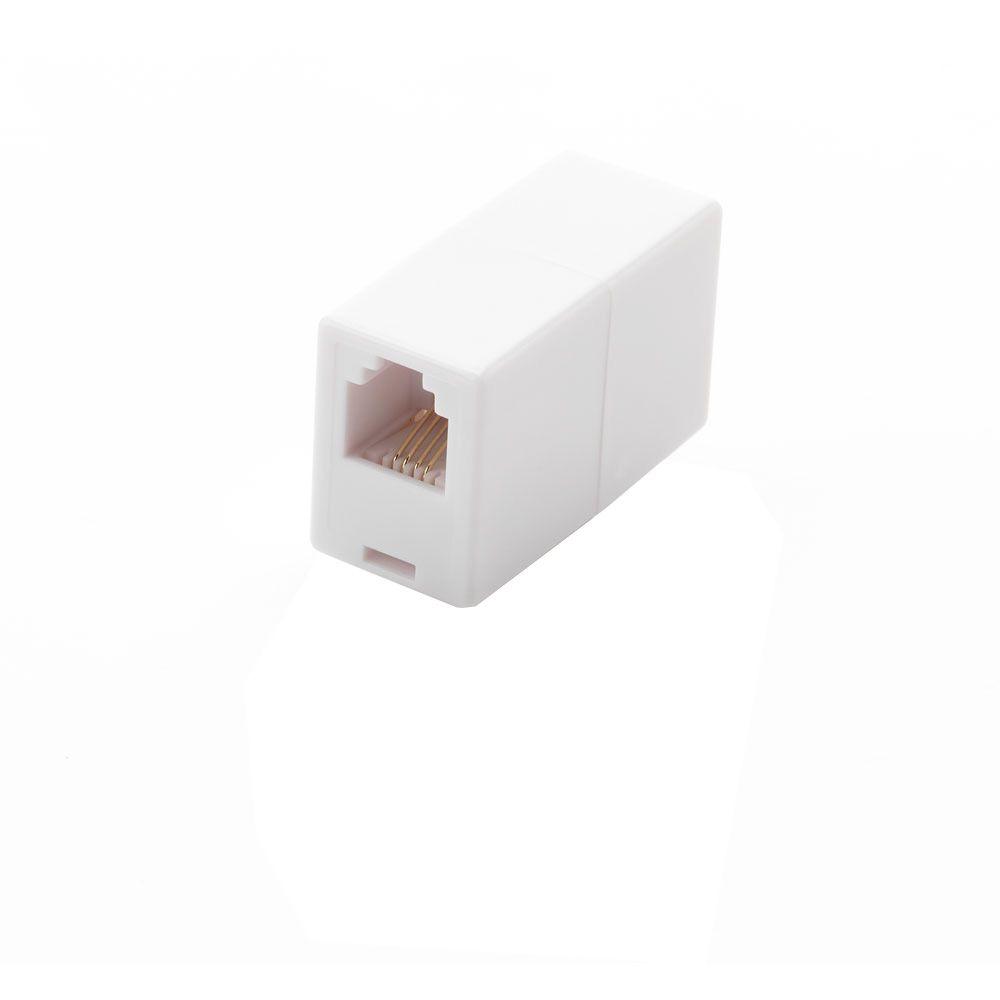 telephone accessories phones the home depot Telephone RJ11 Wiring -Diagram in line telephone cord coupler white