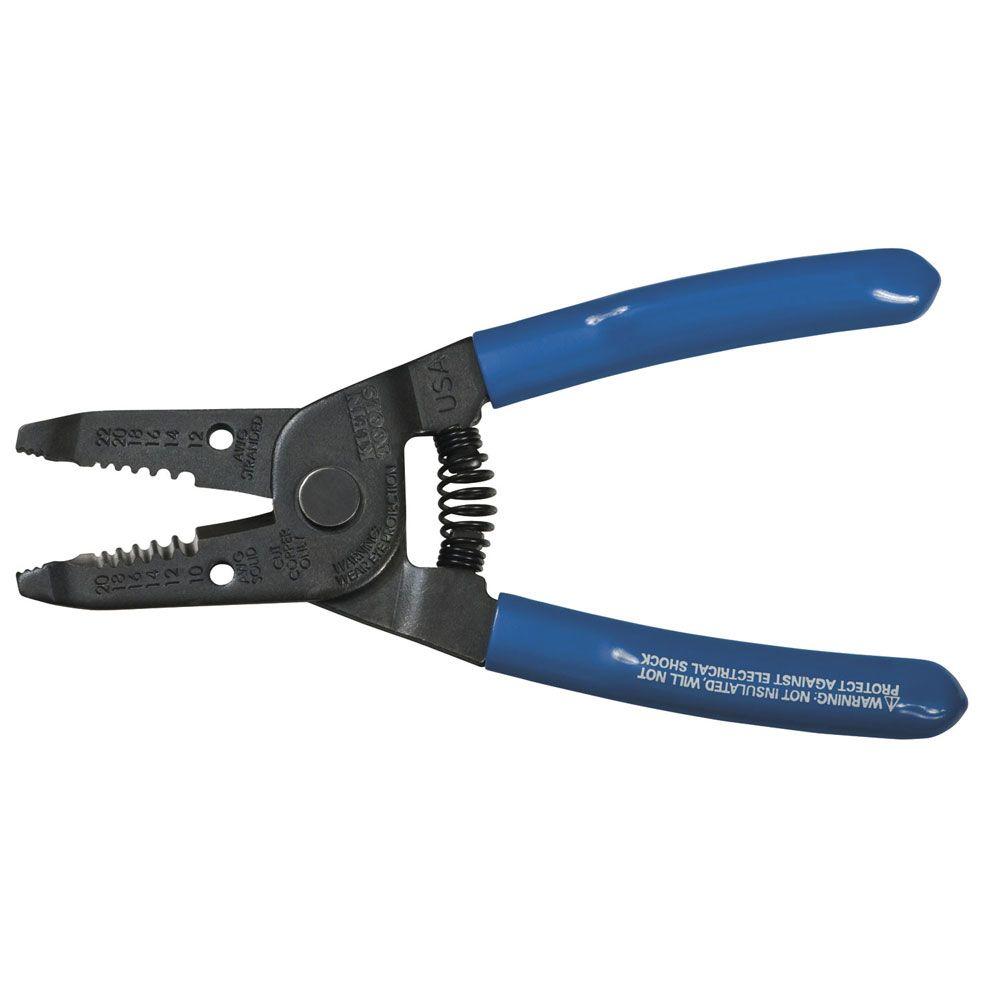 Plastic Coated Handle 12-24 AWG Electric Wire Stripper Cutter