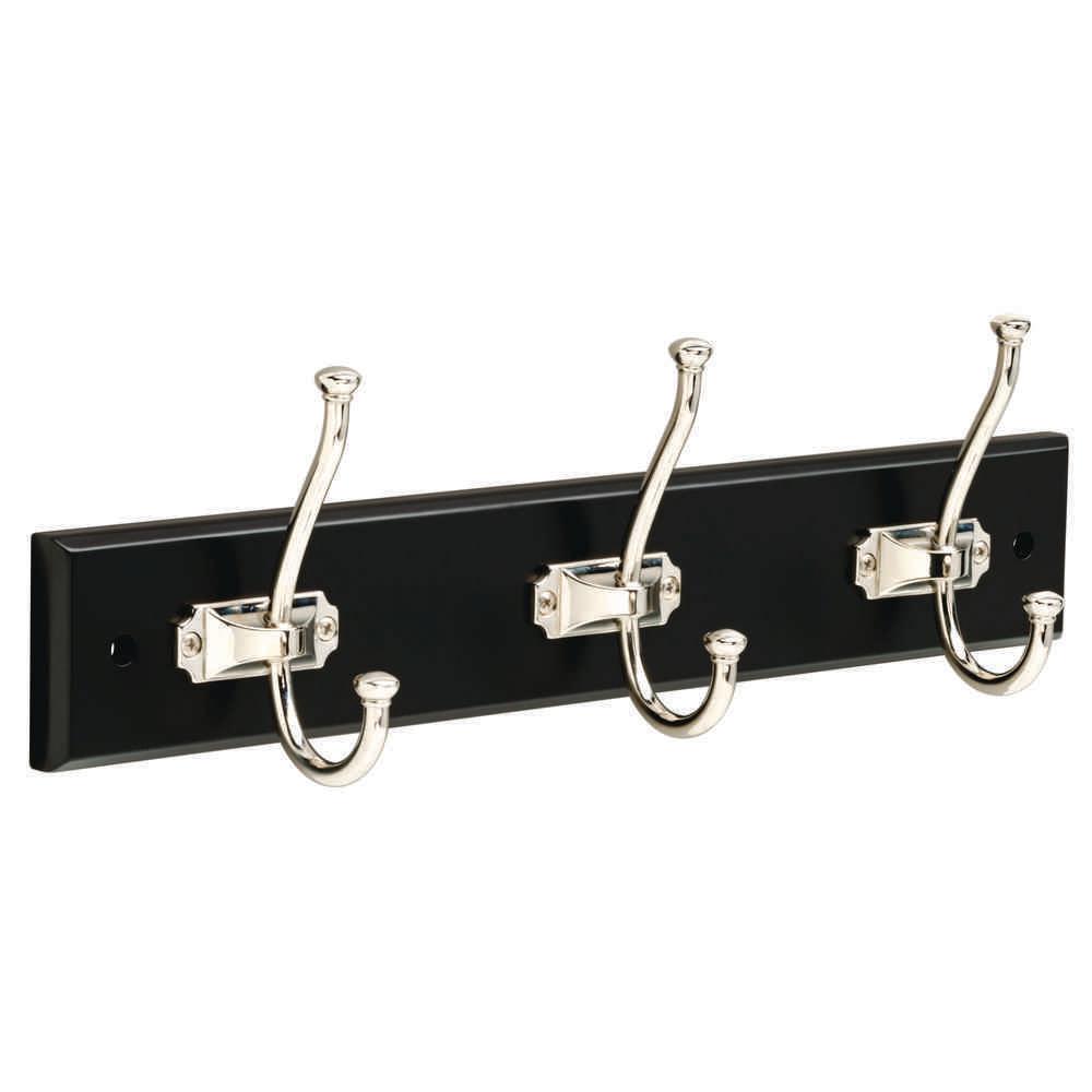 Liberty 18 in. White and Chrome Architectural Coat and Hat Hook Rack18ARCHPCHR The Home Depot