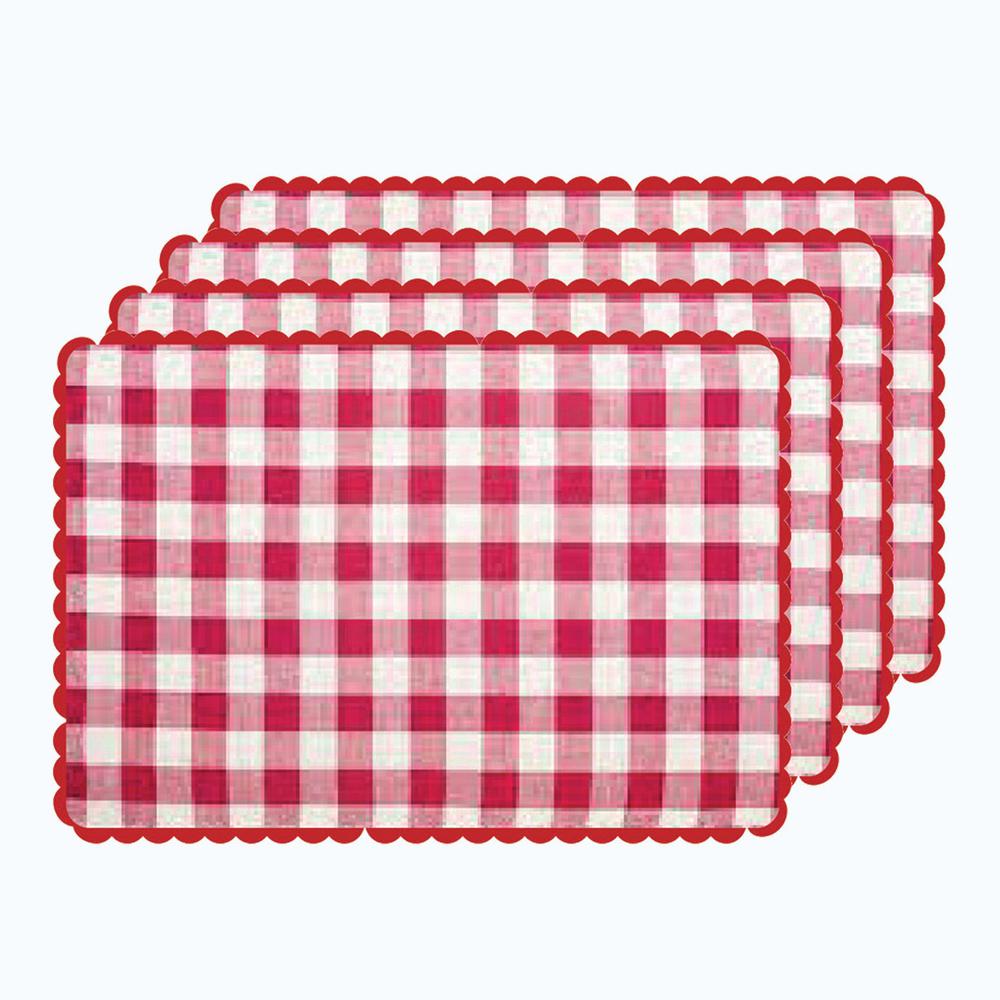 Lintex Buffalo Check Red Reversible Placemat (Set of 4)292286 The