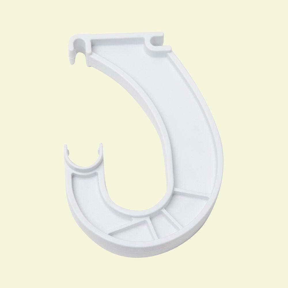 Closetmaid Superslide 6 In X 1 In White Closet Rod Bracket 5629