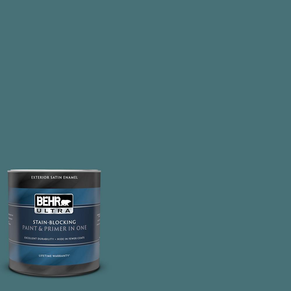 BEHR ULTRA 1 qt. PPU1302 Juniper Berries Satin Enamel Exterior Paint