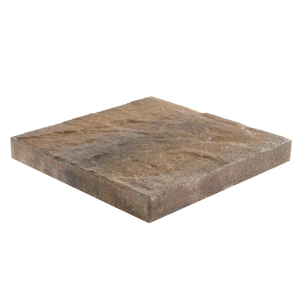 16 in. x 16 in. x 1.75 in. Brickface River Red Square Concrete Step