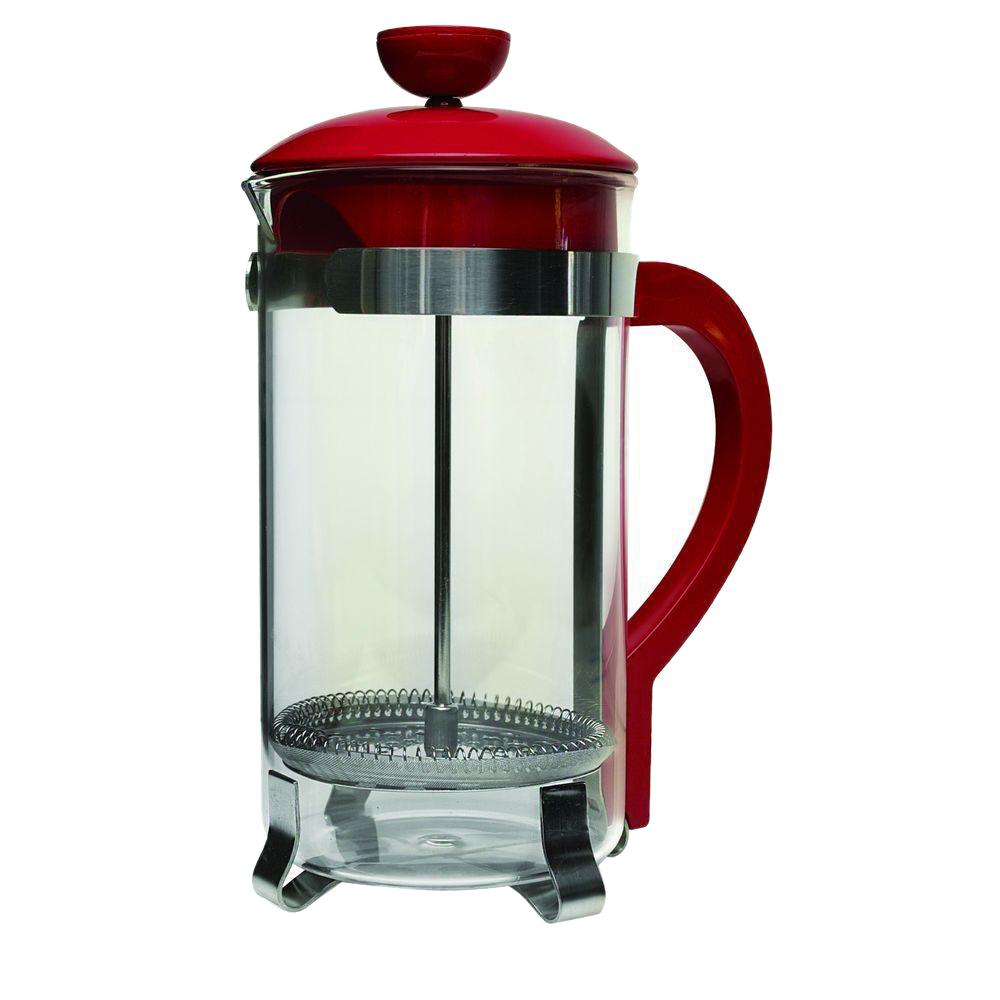 Primula 8Cup Classic Coffee Press Tea Kettle in Metallic RedPCRE6408