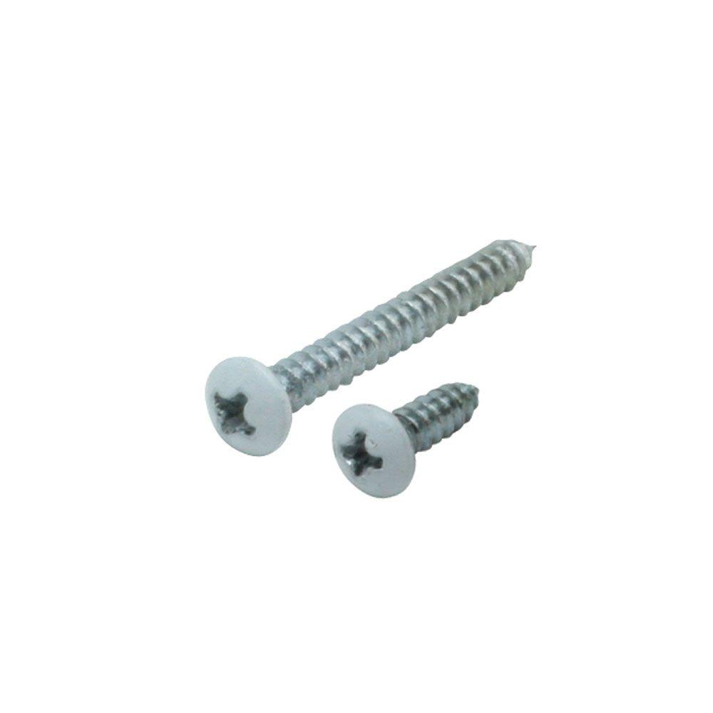 Everbilt 7 x 11/4 in. and 7 x 1/2 in. White Shelf Bracket Screw Kit