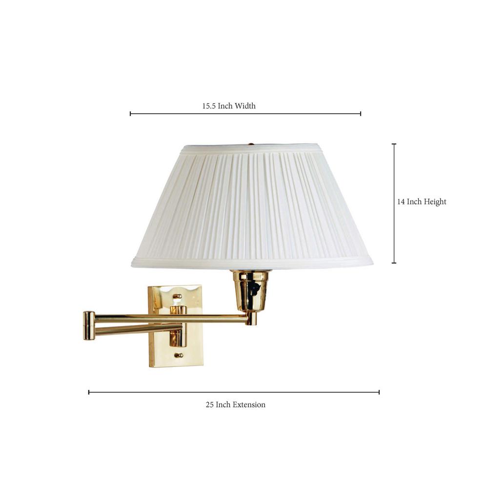 Kenroy Home Element Polished Brass Wall Swing Arm Lamp 30100pbes 1