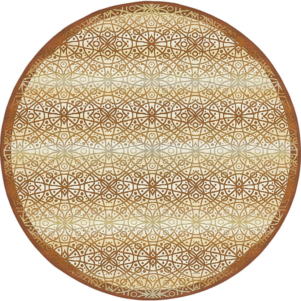 Unique Loom Outdoor Beige 8 X Round Indoor Rug 3138483 Unique Loom Outdoor Beige 8 X Round Indoor Rug
