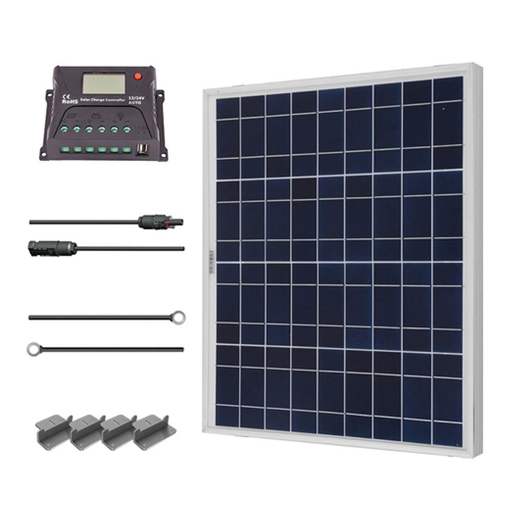 Renogy 50 Watt 12 Volt Polycrystalline Solar Starter Kit For Off Grid Solar System