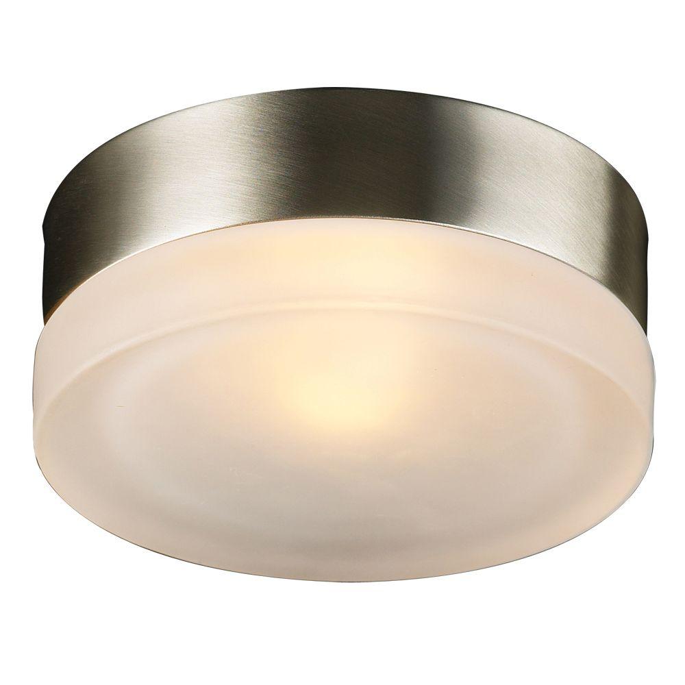 Illumine Contemporary Beauty 1 Light Satin Nickel Halogen Ceiling